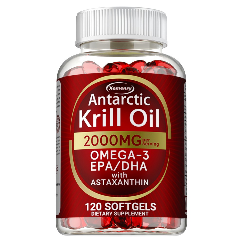 Antarctic Krill Oil – Omega-3 EPA, DHA, Astaxanthin, Memory Support, Anti Aging