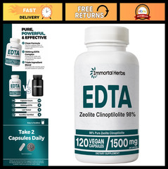 1500mg EDTA Capsules with Zeolite & Milk Thistle – 120 Non-GMO Gluten Free Pills