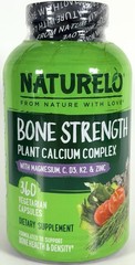Naturelo Bone Strength Plant Calcium Complex 360 Veg Capsules Exp 10/2027