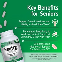 Balanced Sentry Senior 125-Count Multivitamin Tablets – Vitality for 55+ Adults