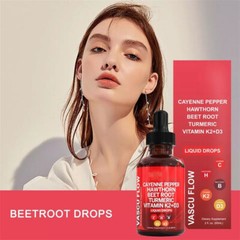 Nutra Vascu Cayenne Pepper Hawthorn Beet Root Turmeric Vitamin Liquid Drops