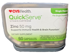 LOT OF 5 Zinc Vitamin Capsules 50Mg, 60 Count/Ea total 300 Capsules Exp 07/25