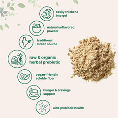 Organic Psyllium Husk Powder, 2 Pounds (32Oz) – Unflavored – Soluble Fiber Suppl