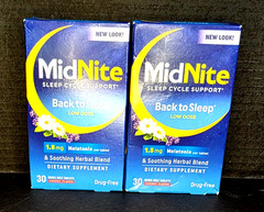 60 MidNite Back to Sleep Cherry Tablets, 1.5 mg Melatonin & Herbal Blend, *READ*