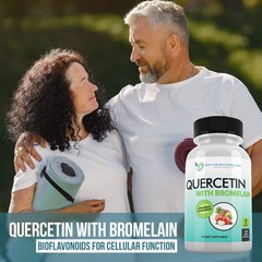 Quercetin 800mg w/Bromelain 165mg Per Serving- 120 Veggie Capsules-Full 60 Da…
