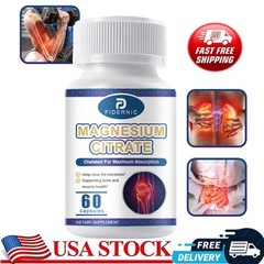 Magnesium Citrate 1000mg Capsules – Supports Energy, Muscle Relax Stronger Bones