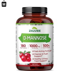 1000 mg D-Mannose – Fast-Acting Capsules, 180 Count for Urinary Wellness