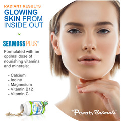 Certified Organic Sea Moss Bladderwrack Burdock Root Capsules | 60 SeaMoss Pills