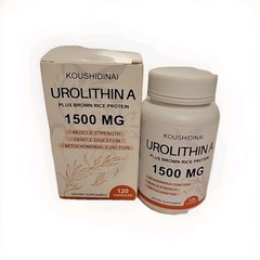 Urolithin A 1500MG Plus Brown Rice Protein. 120caps.Seal Exp.12/27