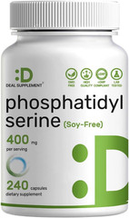 Phosphatidylserine Supplement, 400Mg Serving, 240 Capsules – Soy Free Sunflower