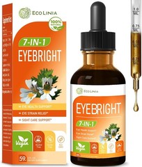 Natural Eye Relief Drops with Lutein, Eyebright & Blueberry – 2 oz Oral Tincture