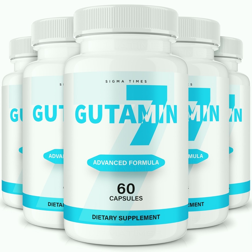 Gutamin 7 Capsules – Digestive Support, Gut Comfort & Balance Supplement -5 Pack