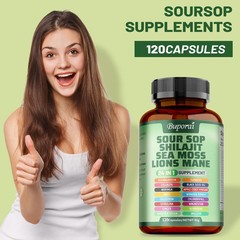 Sour Sop Shilajit Sea Moss Lion’s Mane – Energy, Brain Boost