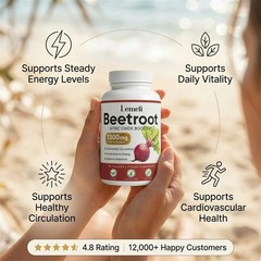 3x Lemeli Beetroot – 1300mg, Lemeli Beet Root Supplement 60 Capsules