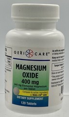 GERICARE Magnesium Oxide 400mg 120 Tablets Dietary Supplement EXP 01/27