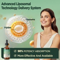 Liposomal L-Lysine 1000mg Liquid Drops 2oz – Immune, Skin & Lip Support