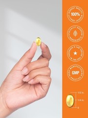 Horbäach Vitamin D3 K2 5000 iu | 100mcg MK-7 Complex | 180 Softgel Capsules | No