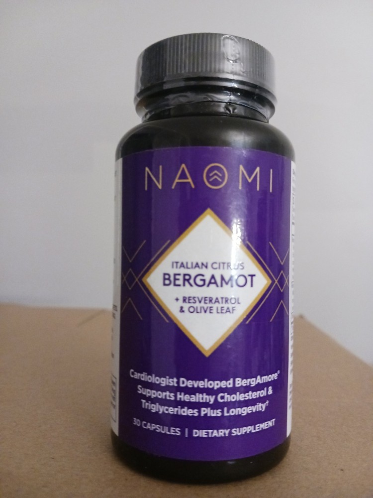 NAOMI Italian Citrus Bergamot 500mg + Resveratrol & Olive Leaf 30ct Exp 05/2027