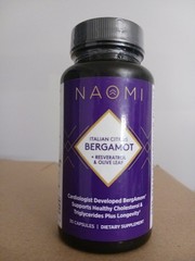 NAOMI Italian Citrus Bergamot 500mg + Resveratrol & Olive Leaf 30ct Exp 05/2027