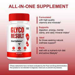 (2 Pack) Glyco Result Blood Optimizer, GlycoResult Formula (120 Capsules)