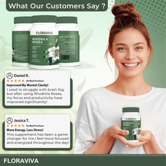 Floraviva Rhodiola Rosea 60ct Non-GMO Stress Energy Immune Support Capsules