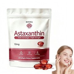 Rovina Astaxanthin 12mg Softgels Natural Antioxidant Wellness Supplement