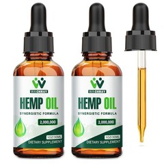 Wachray Hemp Oil Drops 2 Pack High Potency – 2000000 Maximum Strength Organic