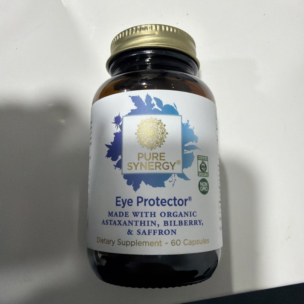 EYE SUPPLEMENT Protector Astaxanthin Lutein Zeaxanthin 60ct PURE SYNERGY 10/28