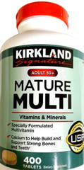 Kirkland Signature Adult 50+ Mature Multi Vitamins/Minerals 400tabs EXP 09-2025