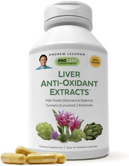 ANDREW LESSMAN Liver Anti-Oxidant | Milk Thistle, Turmeric & Artichoke | 60 Caps