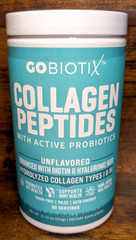 GoBiotix Collagen Peptides Probiotics Biotin HA UNFLAVORED 11.11 Oz Exp 04/27