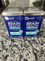 Qunol Brain Health Memory Plus Magnesium L-Threonate & Citicoline 60ct (2 Pack)