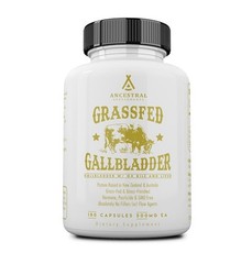Ancestral Supplements Grass Fed Beef Gallbladder Supplements 500mg 180 Capsules