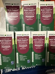 Spring Valley 4-Function Brain Support Dietary Supplement Softgels, 60 Count