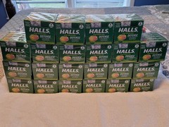 22 Trays- Of Halls Defense Assorted Citrus Vitamin C Drops 180 Drops per tray.