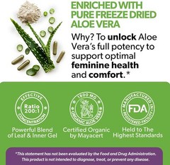 Freeze Dried Aloe Vera Supplement with Added D-Mannose & Calcium – Powerful 600m