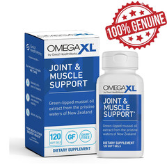 OmegaXL Joint Support Supplement Natural Muscle Support 120 Count Long Exp Date
