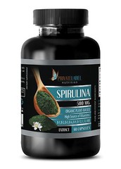 Blue Green Algae – Pure SPIRULINA Chlorella Powder 500mg – 1 Bottle 60 Capsules
