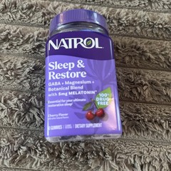 Natrol Sleep + Restore Gummies 5mg, Cherry Flavor, 60 Gummies *EXP jun27