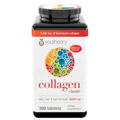 Collagen + Biotin Youtheory 6000mg skin, hair & nail 390tablets **FAST SHIPPING