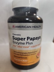 American Health Chewable Super Papaya Enzyme Plus 180 Tabs