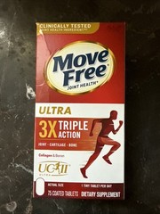 Schiff Move Free Ultra 3X Triple Action 75 Tablets EXPIRATION DATE 08/2026
