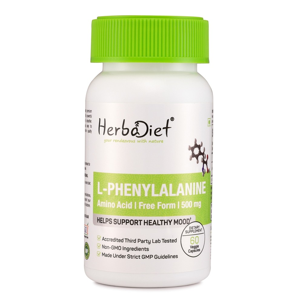 L-Phenylalanine 500mg Capsules Essential Amino Acid Improves Mood Appetite