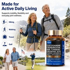 Triple Strength Pain Relief Supplement, Joint Support Glucosamine, Turmeric, MSM
