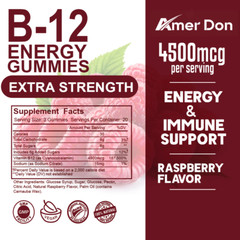 Vitamin B12 Energy Supplement 60 Gummies – Extra Strength Suport Immunity Energy