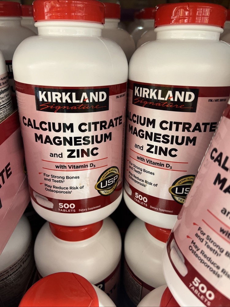 New Kirkland Calcium 600 mg with Vitamin D3 – 500 Tabs, Strong Bone Health