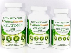 Melatonin 10mg Capsules – Natural Sleep Support, Non-GMO, Fast Acting, Free Ship