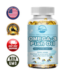 Omega 3 Fish Oil Triple Strength Capsules 3600mg EPA & DHA Eye Joint Support
