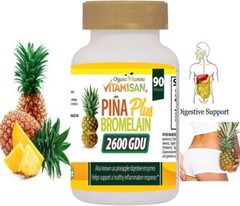 Ultra Strength Bromelain Pineapple Enzyme Bottle 2600g 90 Capsules Pills NoGMO
