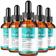 (5 Pack) Pure Lung Drops PureLung Respiratory Support Liquid Supplement (10 oz)